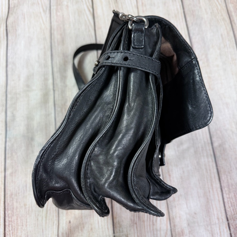 Frye Large Cameron Black Leather Satchel - Picture 5 of 9